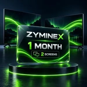 Zyminex IPTV Subscription 1 Month – 2 Screens