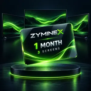 Zyminex IPTV Subscription 1 Month – 3 Screens