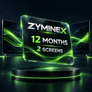 Zyminex IPTV Subscription 12 Months – 2 Screens
