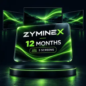 Zyminex IPTV Subscription 12 Months – 3 Screens