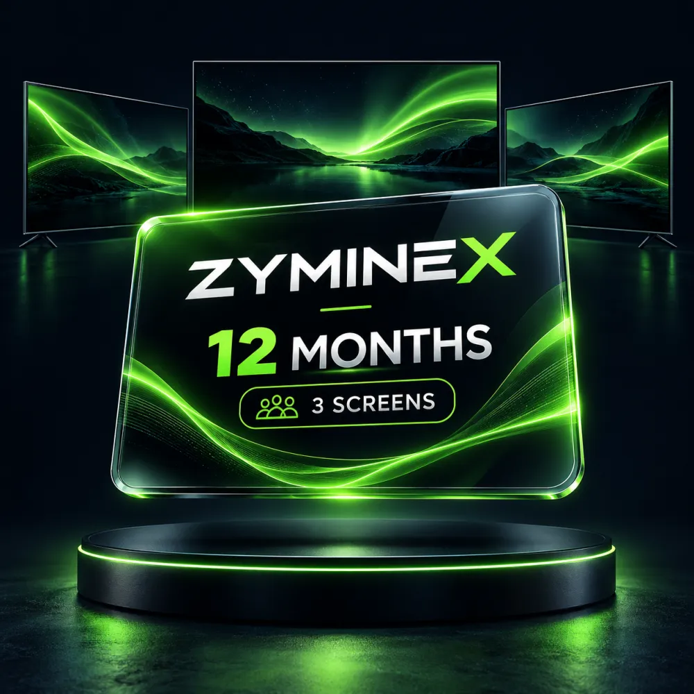 Zyminex IPTV Subscription 12 Months – 3 Screens