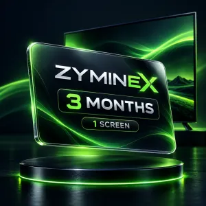 Zyminex IPTV Subscription 3 Months – 1 Screen