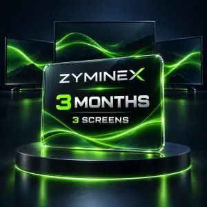 Zyminex IPTV Subscription 3 Months – 3 Screens