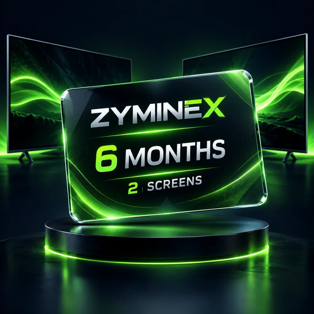Zyminex IPTV Subscription 6 Months – 2 Screens