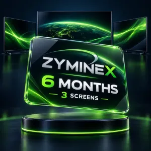 Zyminex IPTV Subscription 6 Months – 3 Screens